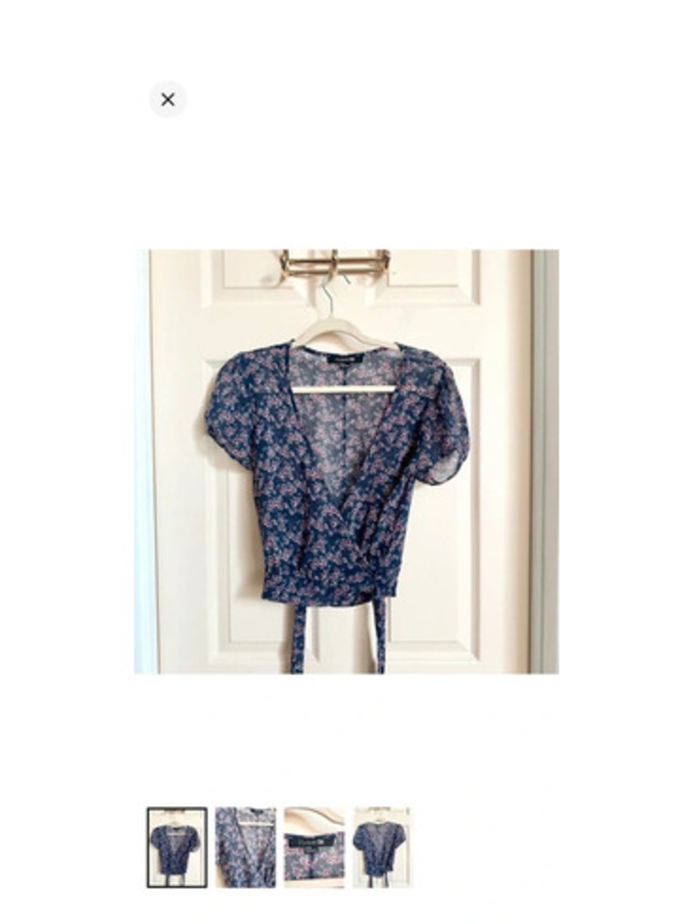 Blue forever 21 wrap top